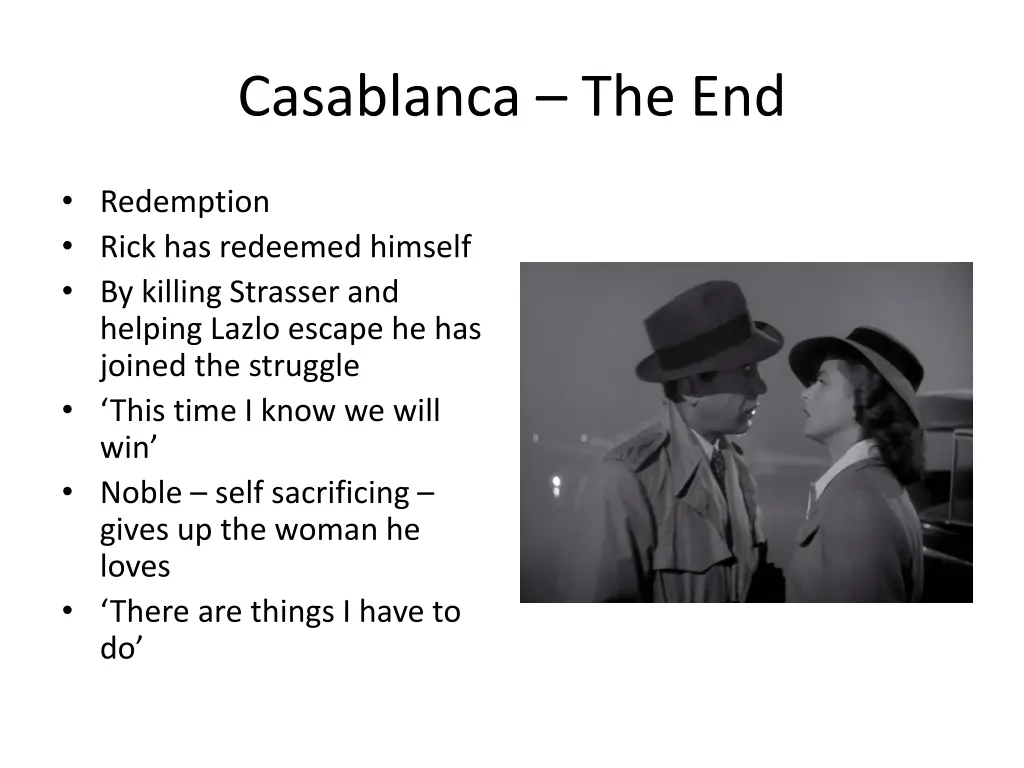 casablanca the end