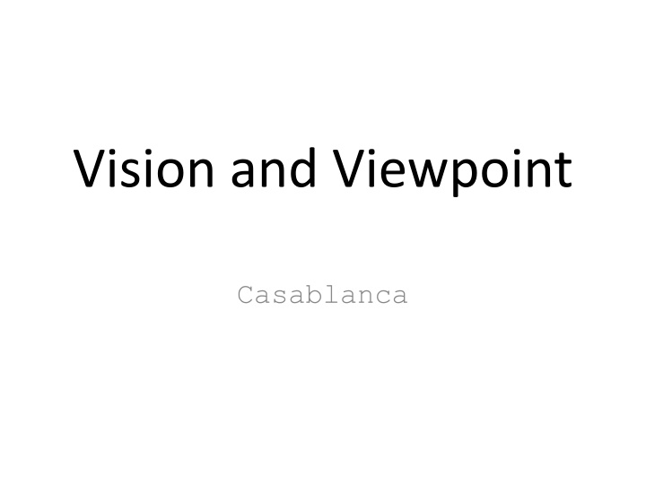 vision and viewpoint