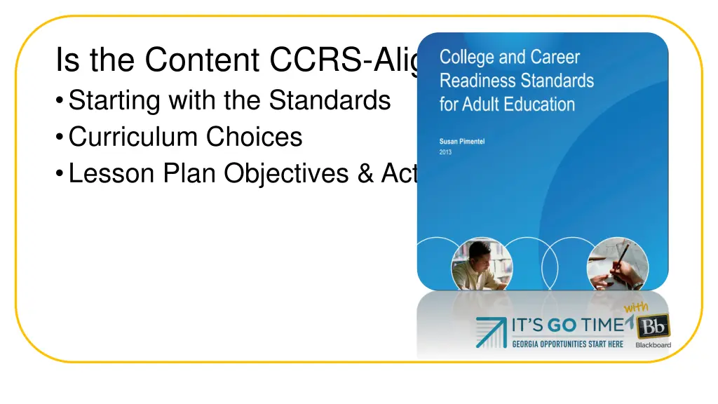 is the content ccrs aligned starting with