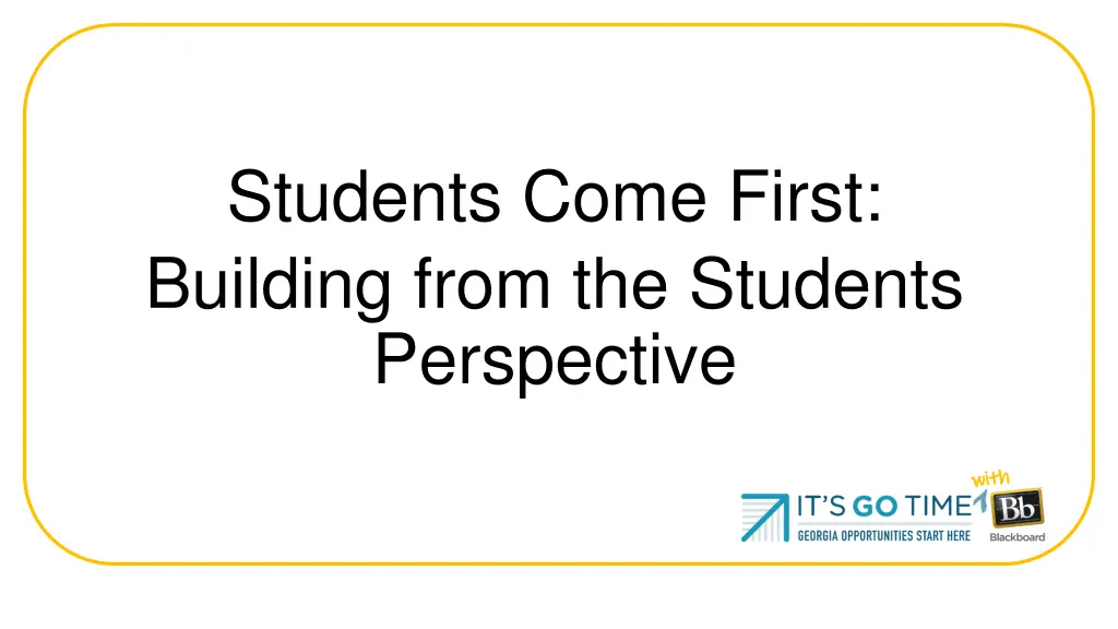 students come first building from the students