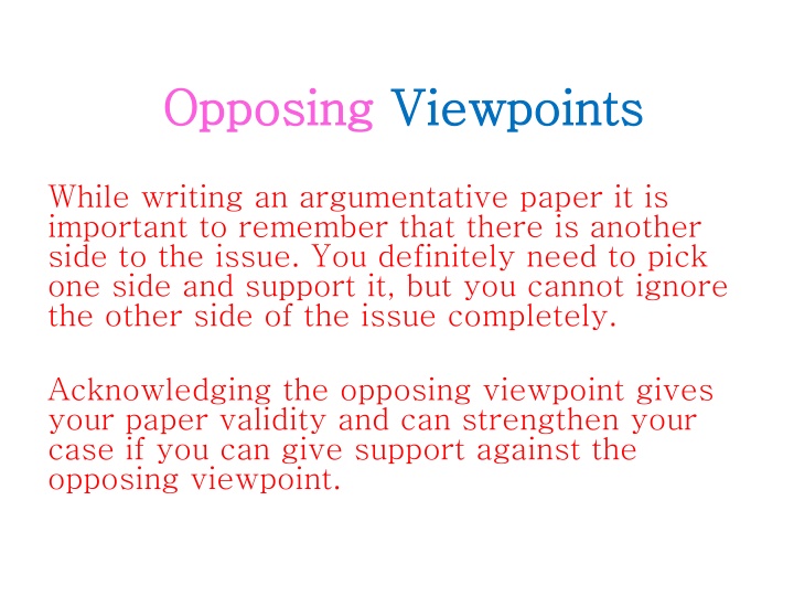 opposing opposing viewpoints viewpoints