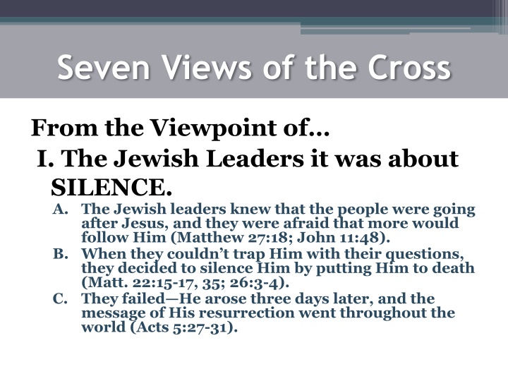 seven views of the cross