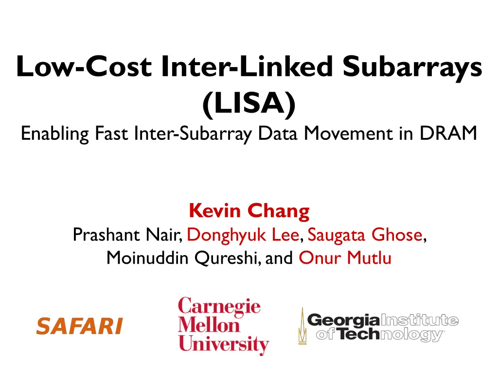 low cost inter linked subarrays lisa enabling 2