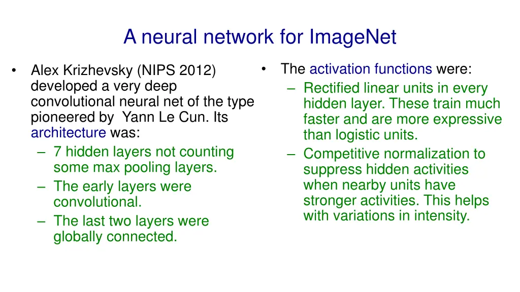 a neural network for imagenet