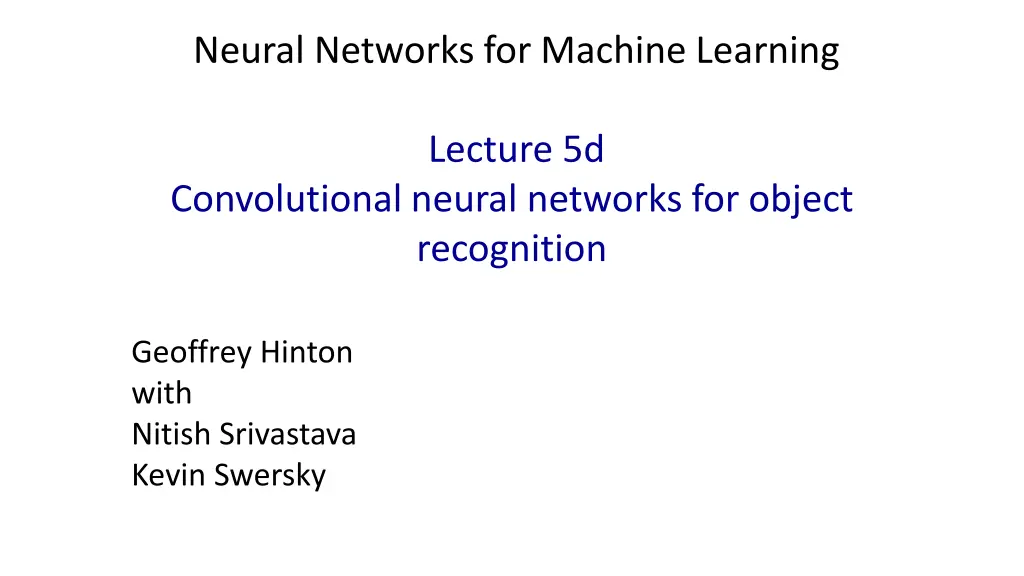 neural networks for machine learning 3