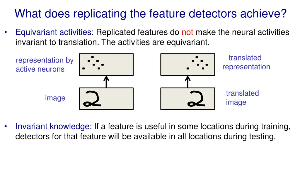 what does replicating the feature detectors