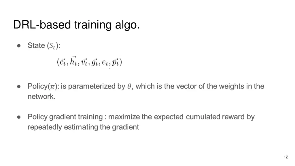 drl based training algo