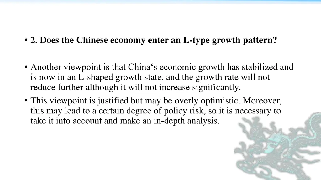 2 does the chinese economy enter an l type growth