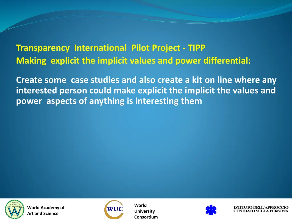 transparency international pilot project tipp