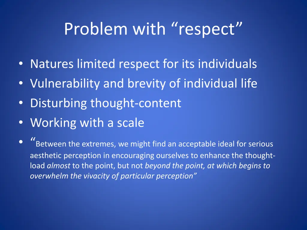 problem with respect