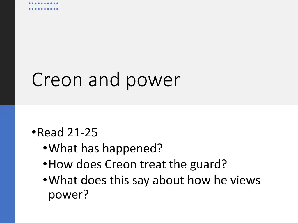 creon and power