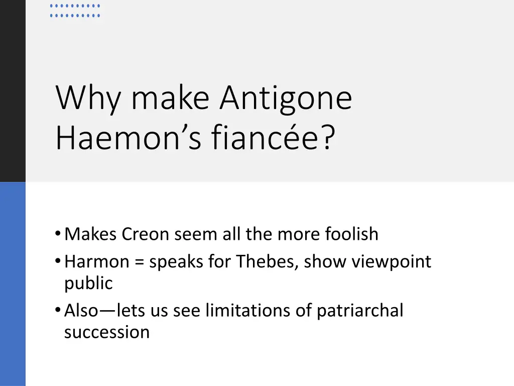 why make antigone haemon s fianc e