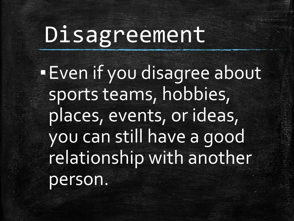 disagreement