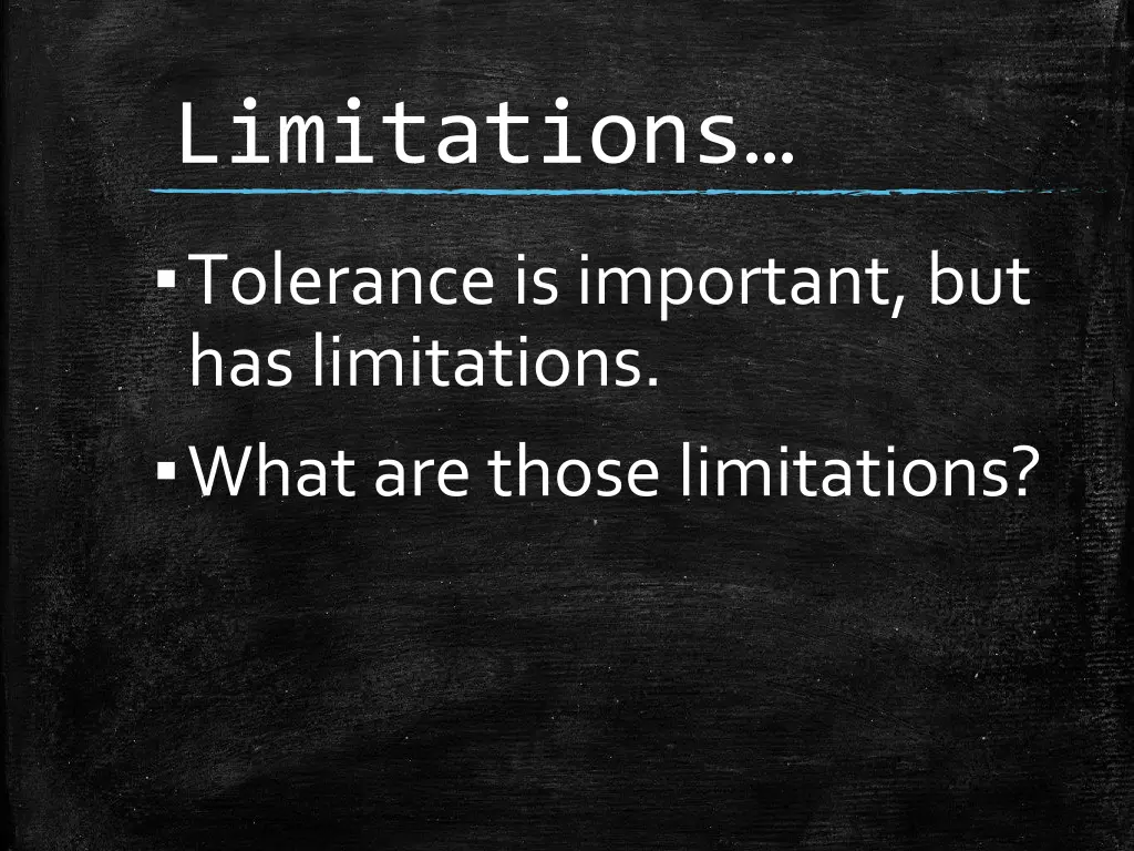 limitations