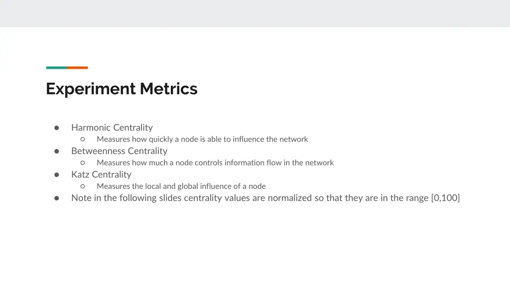 experiment metrics