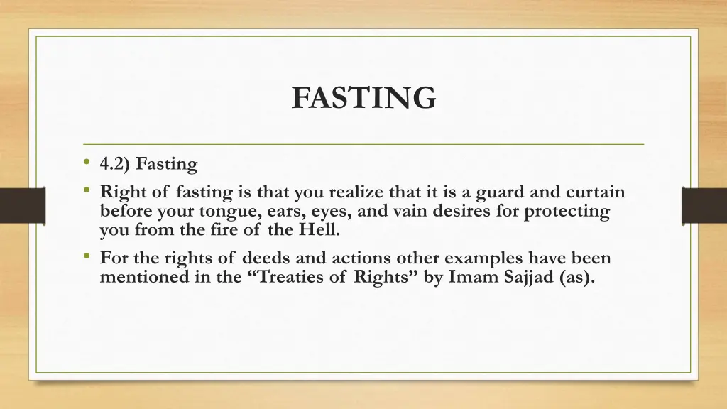 fasting