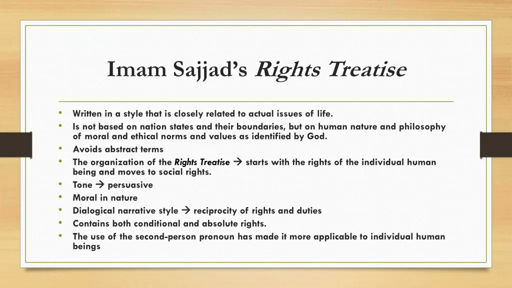 imam sajjad s rights treatise