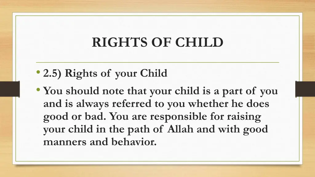 rights of child