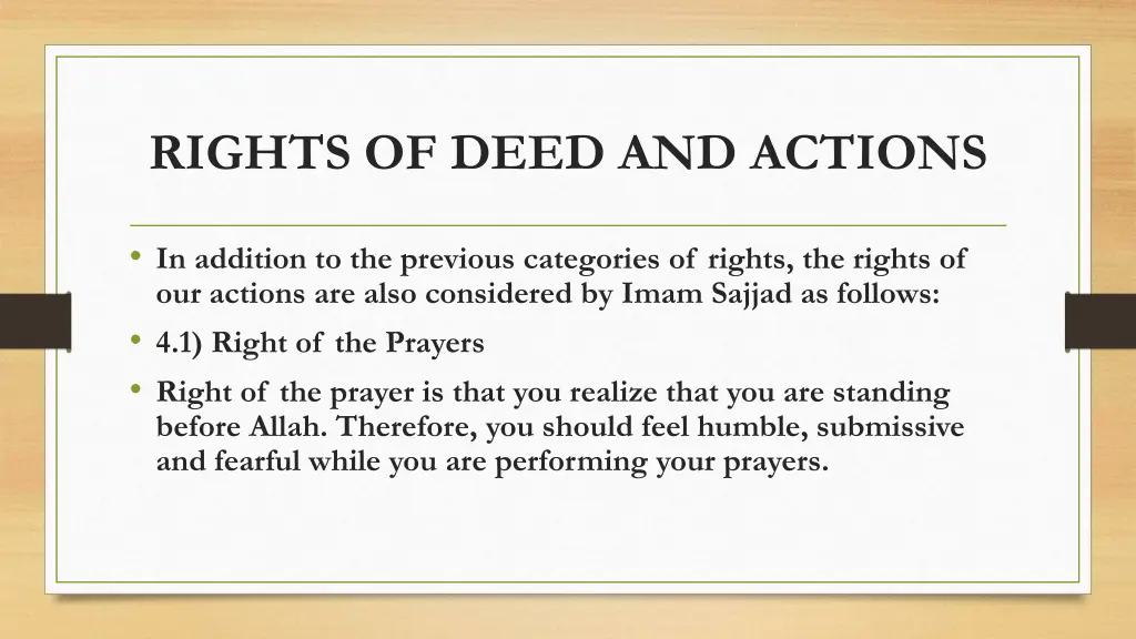 rights of deed and actions