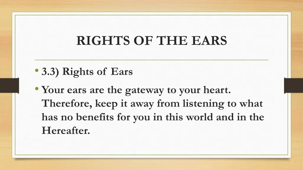 rights of the ears