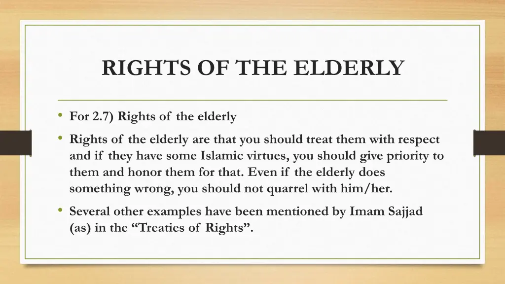 rights of the elderly