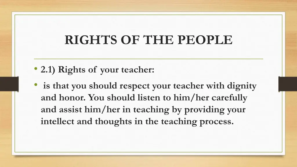 rights of the people