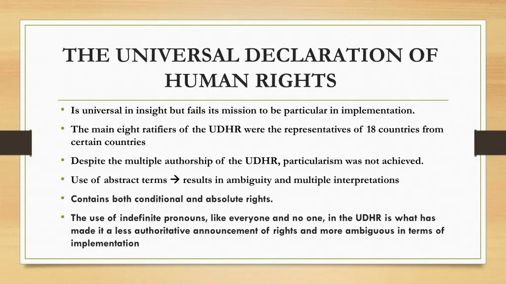 the universal declaration of human rights 1