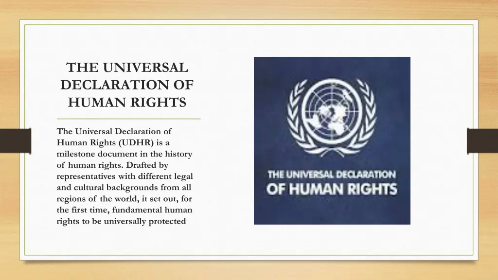 the universal declaration of human rights