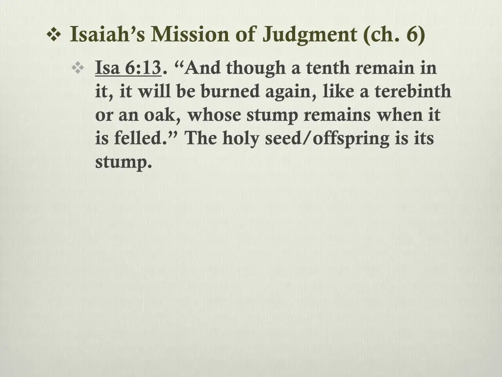 isaiah s mission of judgment ch 6