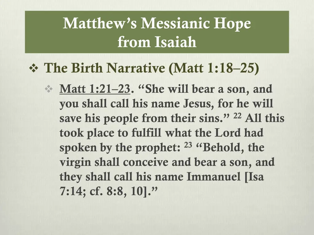 matthew s messianic hope from isaiah