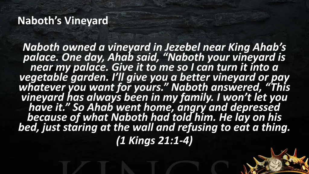 naboth s vineyard