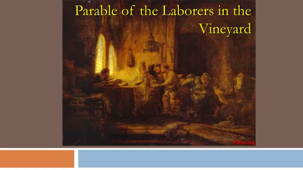 parable of the laborers in the