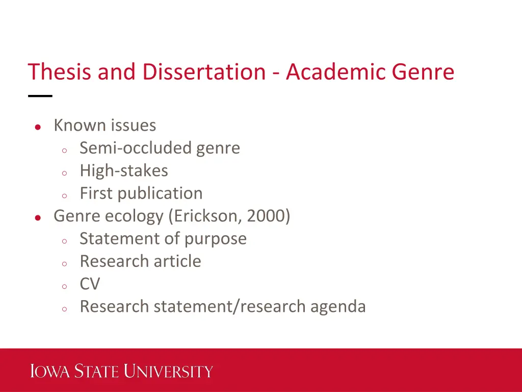 thesis and dissertation academic genre