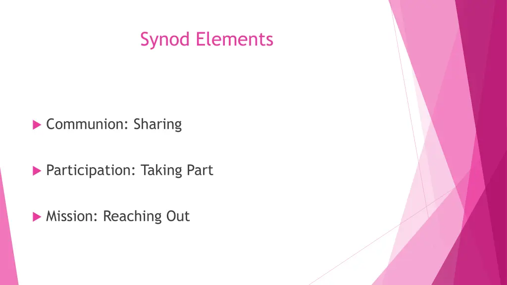 synod elements