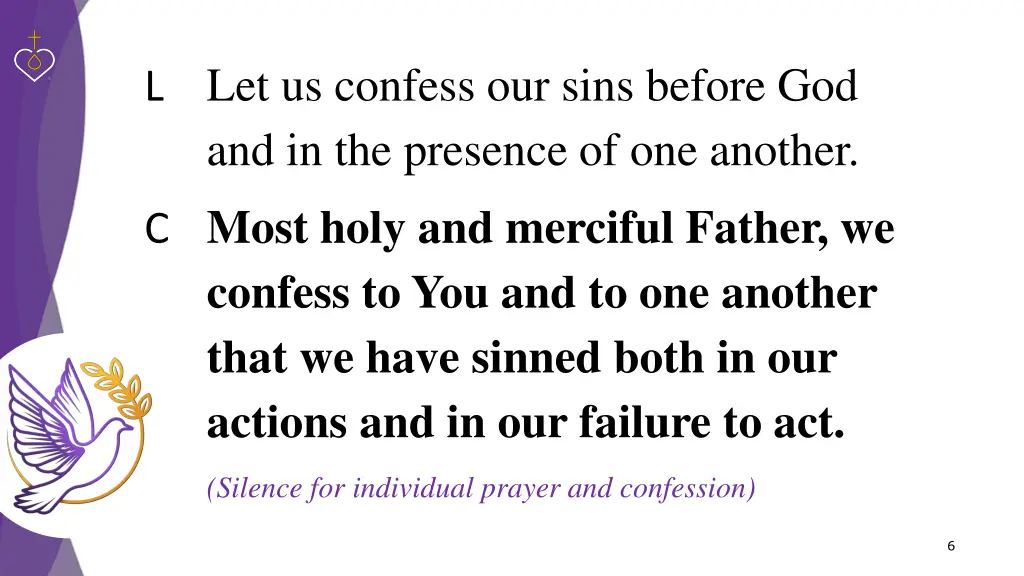 let us confess our sins before