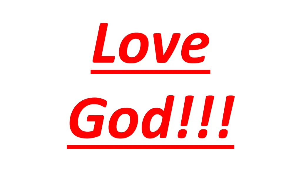 love god