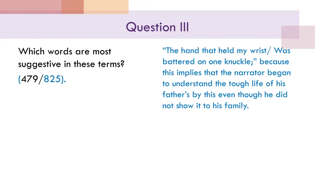 question iii