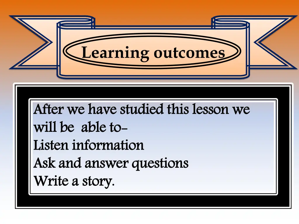 learning outcomes