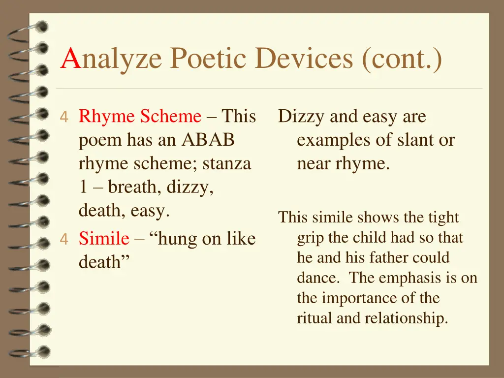 analyze poetic devices cont