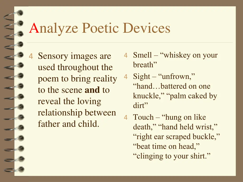 analyze poetic devices