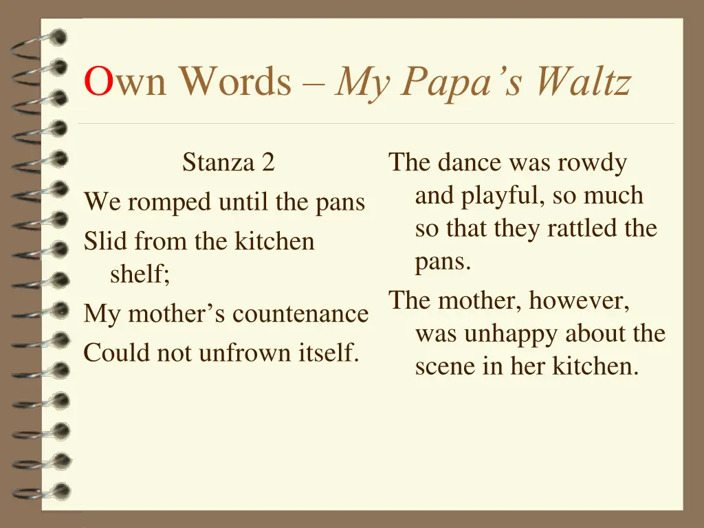 own words my papa s waltz 1