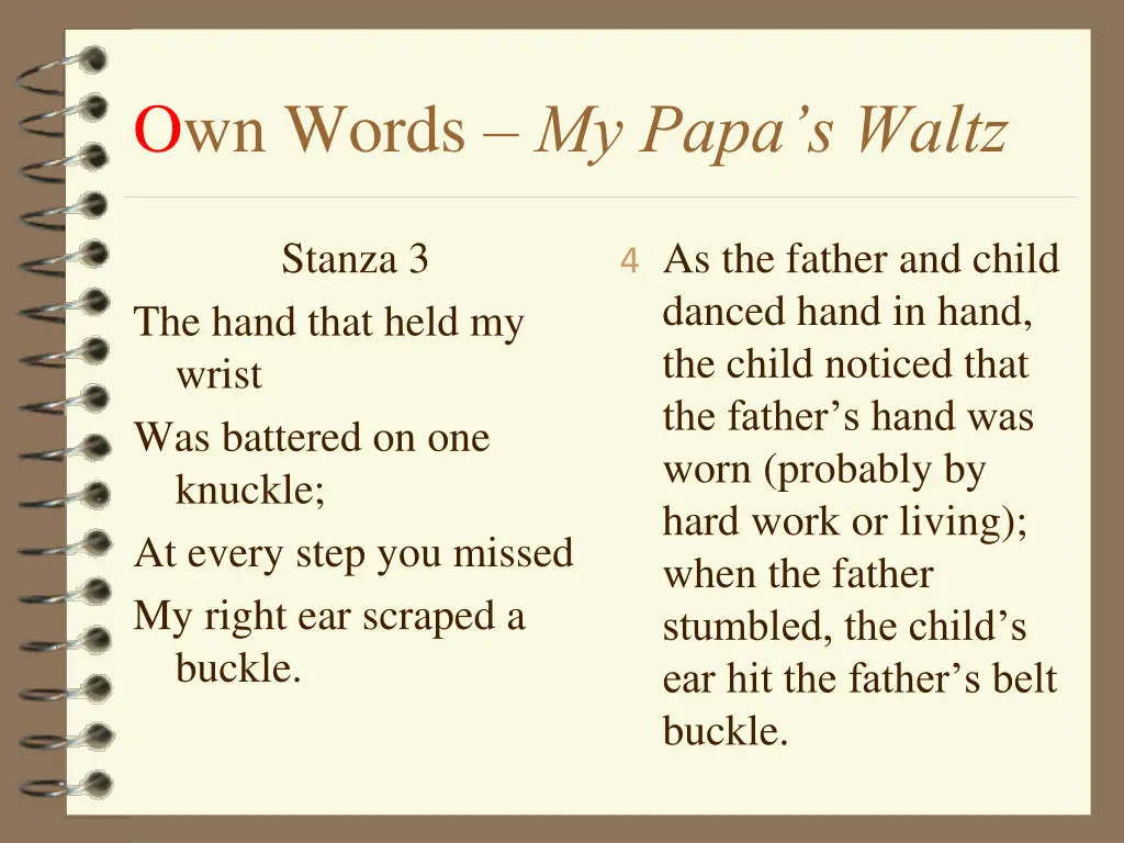 own words my papa s waltz 2