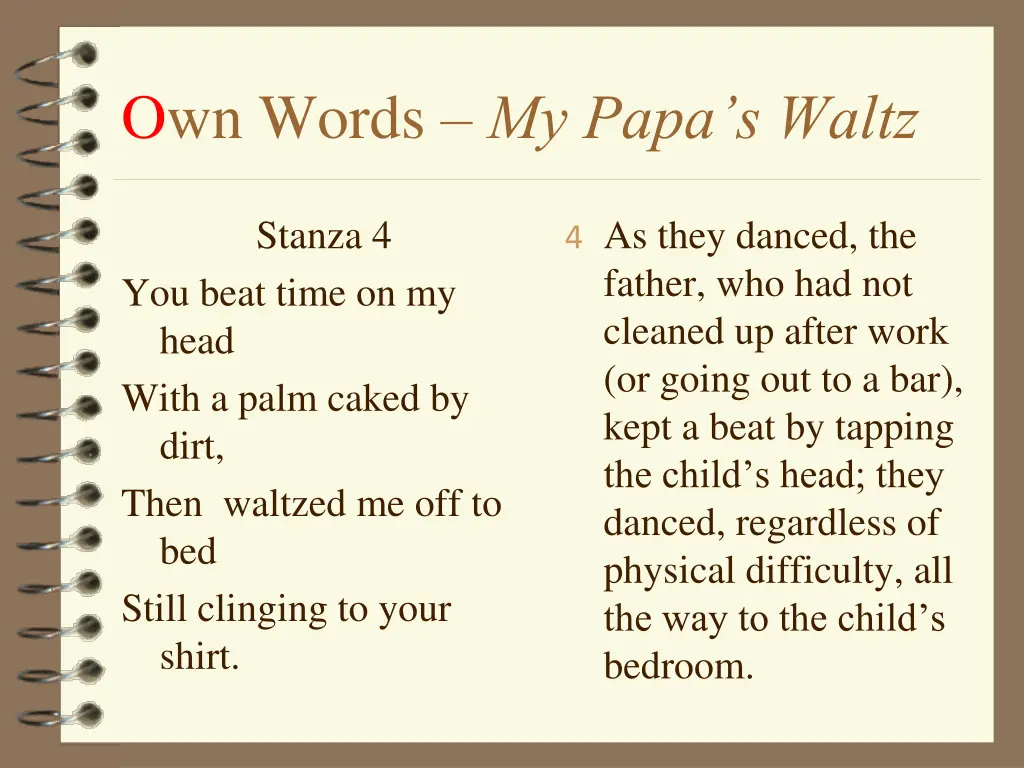 own words my papa s waltz 3