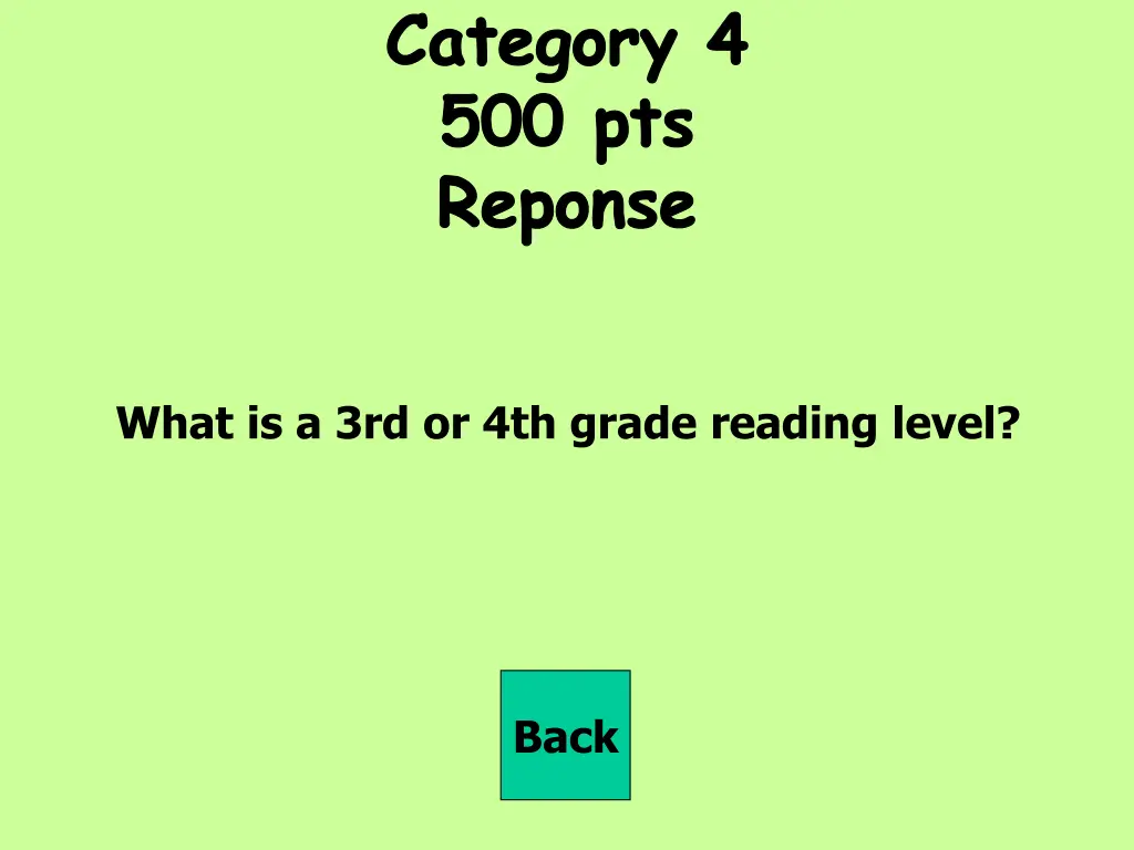 category 4 500 pts reponse