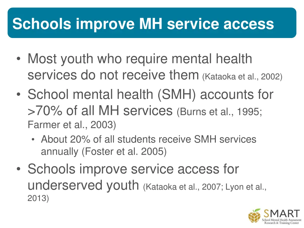 schools improve mh service access