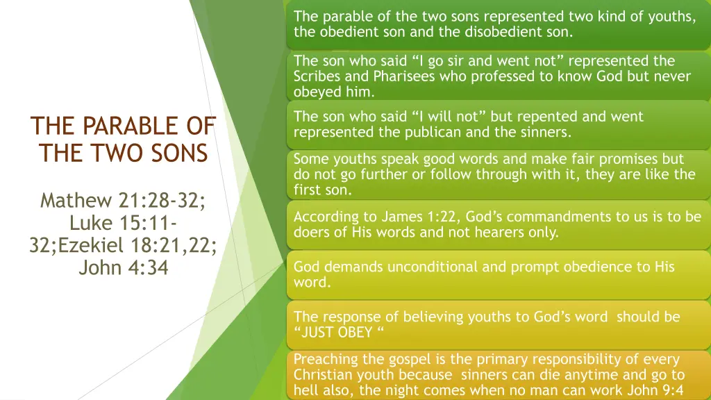 the parable of the two sons represented two kind