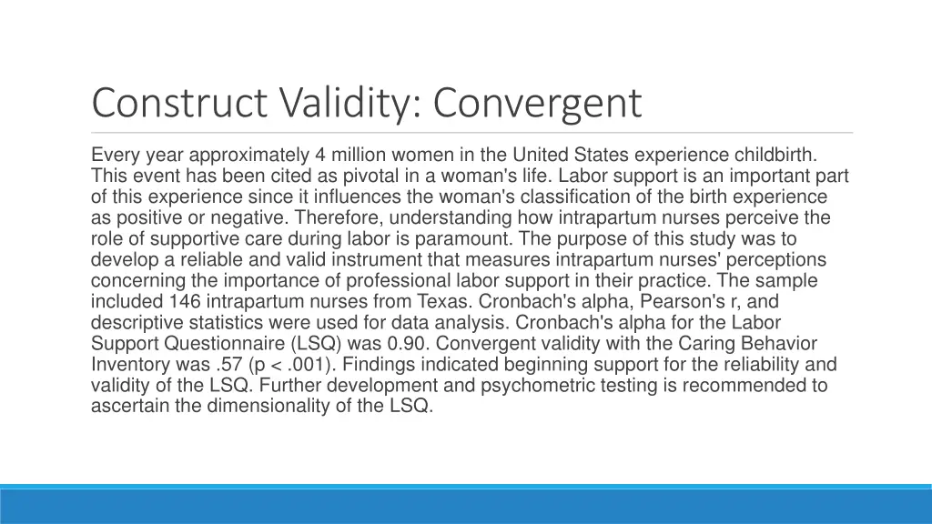 construct validity convergent 1