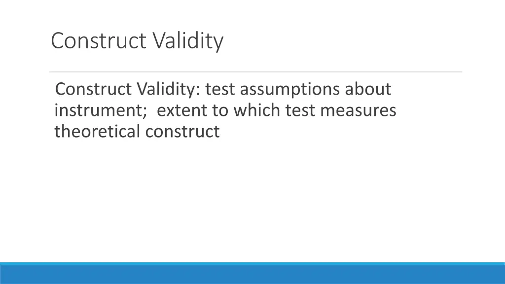 construct validity