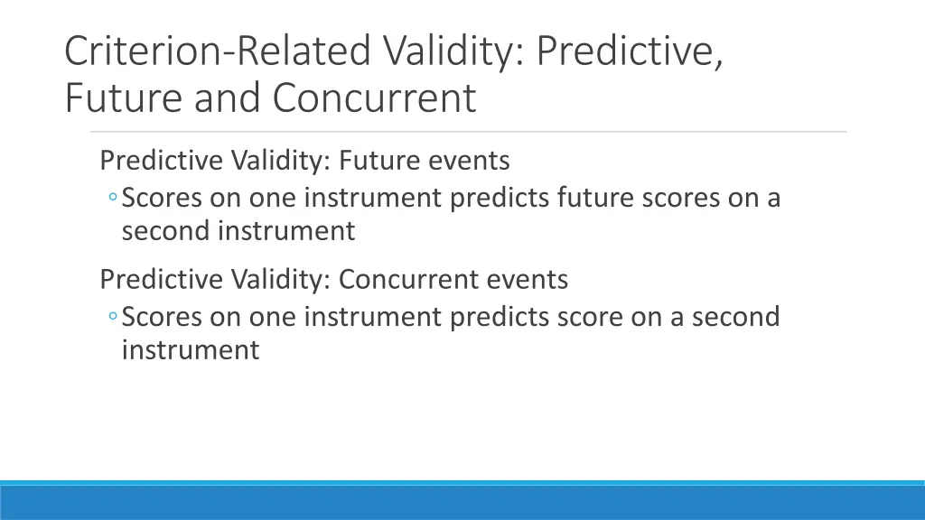 criterion related validity predictive future