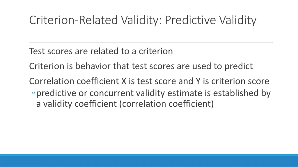 criterion related validity predictive validity